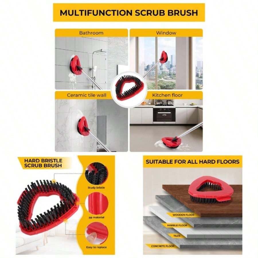 Scrub Brush O Cedar EasyWring 1 System, Scrubber Mop Replacements, Hard Bristle Cleaning Brush Shower Floor, Tub, KitchenNot Fit RinseClean 2 - - 1 - 查看 1