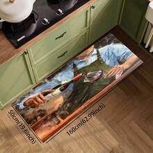 1 pieza Alfombra con patrón de vino acuarela, felpudo de drenaje duradero para cocina, sala de estar, entrada, balcón, decoración del hogar, cafetería, bar, vacaciones, fiesta, dormitorio, baño - Multicolor - Ver 20