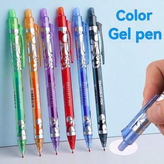 Bolígrafo borrable multicolor serie de porcelana azul y blanca, bolígrafo borrable térmico de 0,5 mm, bolígrafos borrables de punta fina de 0,5 mm con Body ovalado ergonómico, ideal como regalo de alta calidad para estudiantes y maestros, bolígrafos de gel únicos para notas y documentos