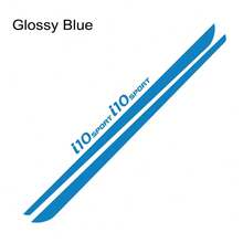 4pcs Car Side Body Line Stickers For I10 Tuning Accessories Sport Graphics Vinyl Film Decals - Glossy Blue - 查看 12