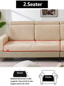 1 tấm bọc ghế sofa dày dặn, co giãn, giữ ấm, chống trượt, phủ kín toàn bộ ghế sofa, phù hợp cho mọi mùa, bọc ghế sofa bằng vải, có thể giặt máy, chống bụi, thân thiện với thú cưng, chăn trang trí sofa, có thể điều chỉnh cho sofa góc, phòng ngủ, văn phòng, phòng khách, sofa 1/2/3/4 chỗ ngồi. - Màu Khaki - Xem 17