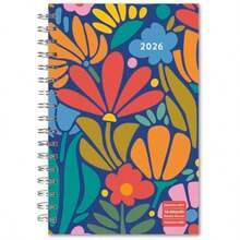 Agenda semanal y mensual 2026, calendario de compromiso de 16 meses: septiembre de 2025 a diciembre de 2026: jardín de hongos(Folksy Florals) - Multicolor - Ver 2