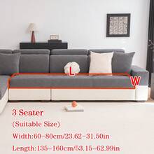 1pc Plush Jacquard Anti-Slip Sofa Seat Cushion Cover, Soft & Skin-Friendly, Pet-Friendly, Dirt-Resistant, Elastic Sofa Slipcover, Suitable For L-Shaped Combination Sofa And 1/2/3/4 Seater Sofa (Sold Individually), Suitable For All Seasons - Dark Grey - View 15