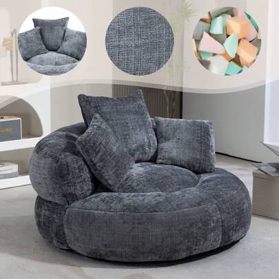 Durable And Comfortable Lazy Sofa, Three Pillows, Simple Gaming Sofa Chair For Bedroom, Office, Indoor And Outdoor Use