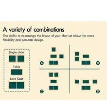 4pcs Outdoor Patio Furniture Garden Sofa PE Wicker Rattan Lounge Chair And Glass Coffee Table 4 Pieces Setting UV-Resistant Conversation Set With Steel Frame And Cushions Black - Black - View 8