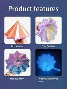 1pc 3D Printed Star Polygonal Stress-Relieving Toy, Three-Dimensional Folding Structure Fingertip Stress-Relieving, Visual And Auditory Soothing Toy, Desktop Decoration, Christmas Gift, Birthday Party Gift, Ideal Festival Gift. - 星形多邊形 - 查看 7