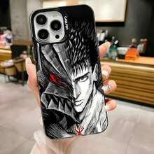 Funda de teléfono A-Anime  Guts para 17,16,15,14,13,12,11,Pro,Max,Plus, anti-caída, negra mate, parachoques duro - Z6 - Ver 8