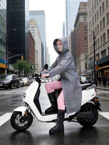 半件装便捷时尚雨衣，适合户外骑行、徒步、钓鱼、校园活动、旅行，男女通用带帽雨衣，防风、防水、速干、透气，弹性袖口，易于穿脱携带，户外必备，圣诞礼物保暖，闺蜜节、送给小狗、嘉年华、派对装饰