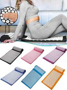 1/2/3 件套瑜伽按摩垫、健身指压垫、按摩枕、组织肌肉放松垫、靠垫、颈背肌肉按摩垫、肌肉放松垫、冥想瑜伽垫、按摩枕，缓解颈背疼痛、肌肉放松和减压，男女皆宜，可在家、露营、旅行中使用，针灸垫套装、按摩针灸垫、莲花海绵针灸垫套装。 - 彩色 - 查看 2