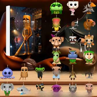 24pcs Weird Funny Mini Figures Set – Brainrot-Style Plastic Creatures With Hilarious Faces & Poses, Collectible Toys For Room Decor, Desktop Display, Party Favors & Prank Gifts