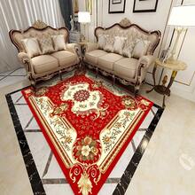 Tappeto da area in velluto di cristallo lavabile in lavatrice, motivo floreale vintage - Tappeto in poliestere antiscivolo per camera da letto, soggiorno, sala da pranzo, ufficio e stile country - Motivo rosso, disponibile in più misure - Rosso - Visualizzare 3