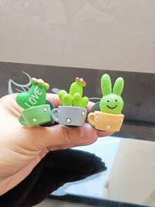 2 件套创意可爱盆栽汽车出风口香薰装饰，汽车内饰装饰（不含香薰）