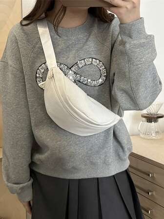 Women's Solid Color PU Leather Waist Bag, Retro Fashion Chest Bag, Underarm Bag, Spring/Summer New Casual One Shoulder Crossbody Small Bag, Versatile Minimalist Chest Bag