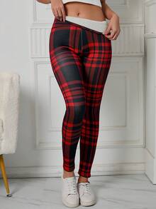 Women's Plaid Leggings - Elegant, Warm High-Waisted Leggings With Stretch, Fashionable & Slim-Fitting For Winter Women's 2025 New Style Winter Puffer Leggings Leggings -- Women's High-Waisted Fleece-Lined Embroidered Leggings Women's Leggings Women's Solid-Color Yoga Pants Women's Solid-Color Yoga Pants Women's Daily Casual Slim0-Fit Long Pants  2025 Women's Winter Christmas & Daily Fleece-Lined Leggings - Warm Soft Fabric, Pockets Design, Thickened Yoga Pants For Casual & Jogging 1-Piece Fall/Winter Fleece-Lined Thickened Yoga Leggings - Women's High-Waisted Solid Color Pants With Side Pockets, Suitable For Fitness, Sports & Daily Wear Women's High-Waisted Button Closure Fleece-Lined Leggings - Opaque Front Button Design, Tummy Control & Butt Lifting, Washable Warm Tights For Yoga, Running, Gym & Everyday Usefleece Lined Leggingspantalones De Invierno Mujeresgymleggings For Womenpantalones Para El Fríopantalones De Mujer Inviernoleggings,Solid Color Velvet Thickened Women's Leggings - #Nâng hông và thắt eo màu đỏ và trắng - Xem 5
