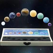 Natural Crystal Raw Stones & Solar System Crystal Balls Set – Perfect Gift For Children's Day - Planetary Box - View 7