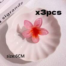 3/4/5/6/12/18/24个 6色 优雅甜美糖果色雏菊发夹发卡发饰 沙滩派对发饰（颜色随机）