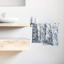 Hand Towels Measuring Featuring Chinoiserie Floral Designs, With Blue Birds On A Porcelain Background.These Soft, Absorbent Microfiber Washcloths Are Perfect For Use In The Kitchen, Gym, Hotel, Or As Decorative Items In Your Home.2pcs/4pcs/6pcs/8pcs/10pcs/12pcs,16*24inch. Modern Design Quick-Dry, Ultra-Soft Polyester Kitchen Towel Dish Towels Hand Towels Tea Towel Bathroom Towel, Durable Fabric Perfect For  Kitchen, Bathroom, Office & Restaurant Decor Holiday Decoration Family Gathering Decor Parties And Seasonal Celebrations Kitchen Gift Festival Gifts Ideal For Spring Decor & Festive Gatherings (Single-Sided Pattern) - trắng - Xem 3