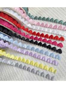 5 Yards Valentine's Day Heart Shaped Ribbon Roll - Red Heart Shaped Ribbon, Available In Multiple Colors. DIY Ribbon Suitable For Bouquet Wrapping, Cake Decoration, Gift Packaging And Holiday Party Decoration. - Multicolor - View 4