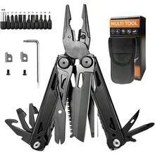 Pinzas Multiherramientas: Alicates Multiherramientas de Acero Inoxidable - Juego Cuchillos de Alicates 14 en 1, con Juego Mejorado de Tijeras y Destornilladores - inicial - Ver 1