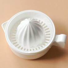1件家用厨房小工具手动柠檬榨汁器迷你橙汁器，蔬菜水果工具，厨房用品，切割器，食品，沙拉，装饰，收纳，派对，生日。 - 白色 - 查看 3