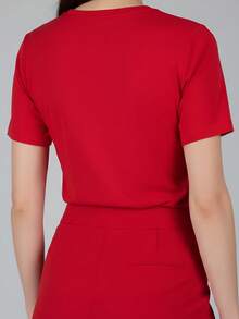 Women's Tailored Suit For New Year's Premium Elegant - Đỏ - Xem 2