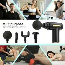 Electric Massage Machine With Replacement Heads, 1Set Portable Handheld Comfort Muscle Massage Gun - màu đen - Xem 4