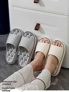 EVA Breathable Slippers, Non-Slip Indoor Home Bathroom Shower Slippers For Men And Women, Quick-Drying, Odor-Resistant, Suitable For Hotel Use Insulation,Galentines,Puppy,Carnival,Party Decorations