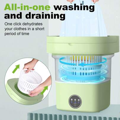 Upgraded 2.91gal Portable Mini Washing Machine - Foldable With 3 Modes For Deep Cleaning Underwear And Baby Clothes, Space-Saving For Apartments And Hotels - Perfect For Fall/ Winter  And Christmas Promotions!, Portable Washer