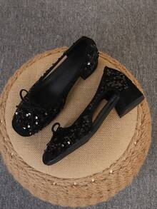 Hollow Black Sequins (bow)