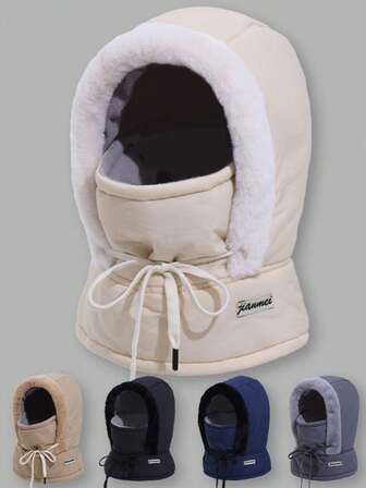 1pc Winter New Warm Windproof Thick Fleece Earflap Hat, Fashionable Versatile Unisex Trapper Hat