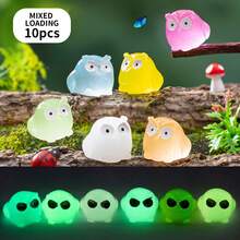 50 món phụ kiện trang trí sân vườn hình cú mèo phát sáng mini, tượng gạch than đen dùng để trang trí vườn cổ tích, trang trí bonsai, tiểu cảnh sân vườn, sân trong, sân vườn ngoài trời. - Nhiều màu - Xem 12