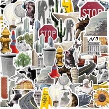 50张都市涂鸦贴纸 - 防水乙烯基材质，适用于笔记本电脑、滑板、吉他、行李箱等 - DIY装饰礼品，彰显都市美学 - 彩色 - 查看 1