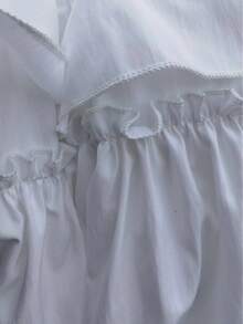 Elegant Women's White Layered Solid Color Skirt, Suitable For Spring And Summer - White - View 6