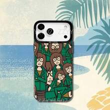 Funda de Teléfono Cartoon D-Daria para 17,16,15,14,13,12,11,Pro,Max,Plus, HD Negra IMD Mate - Z2 - Ver 4