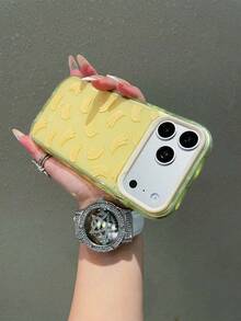 1 Ốp lưng điện thoại in hình quả chuối màu vàng thẩm mỹ, tương thích với iPhone 16, 15, 14, 13, 12 Pro Max, 11, Ốp lưng điện thoại chống sốc dễ thương, Quà tặng cho bé gái, Tương thích với iPhone 17/17 Pro/17 Pro Max/17 Air - Màu vàng - Xem 3