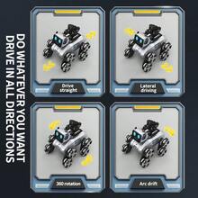 Robot Dog Toys RC Stunt Car For Kids Adults, Remote Control Cars With Mecanum Wheels, LED Eyes, Music, 2.4Ghz Remote Control Robot, Christmas Birthday Toy For 6 7 8 9 10 11 12 13 Boys Girls Kid - Silver - View 11