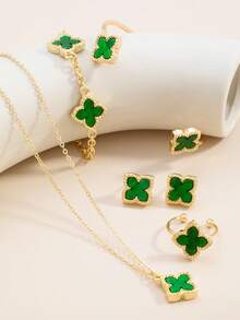 Elegant Four-Leaf Clover Jewelry Set, Suitable For Daily Wear Or Party - Four-leaf Clover Set - View 5