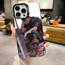 Funda de teléfono A-Anime  Guts para 17,16,15,14,13,12,11,Pro,Max,Plus, anti-caída, negra mate, parachoques duro - Z6 - Ver 7