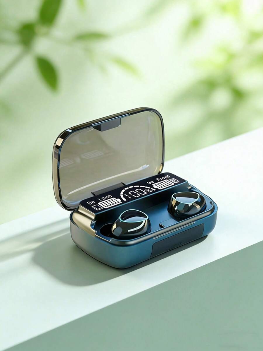 M10 TWS Fone Bluetooth Headphones With Mic Earbuds Charger Box Wireless Earphones LED Display Wireless Bluetooth Headset - Black - View 1