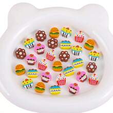 50/100/200 Stücke Mini-Radiergummis, Obst-, Tier-, Zahlen-, Kuchen-, Herz-Designs, Lernmaterial, Abschlussgeschenke, Klassenzimmer-Belohnungen, Geburtstagsgeschenke