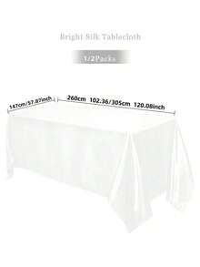 1/2 piezas Mantel rectangular de seda suave de color verde oliva, 57.87*102.36/120.08 pulgadas, adecuado para restaurante, cena festiva, boda, fiesta, mesa de banquete - Multicolor - Ver 3