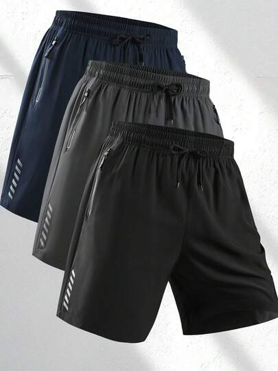 Men's Summer Casual Sports Shorts, Adjustable Drawstring Waistband, Suitable For Outdoor Activities, Cycling, Running And Daily Wear, Easter Shorts, Eid Al-Fitr Outfit