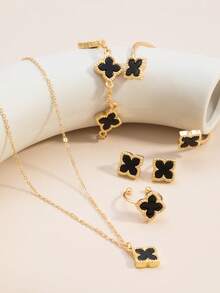 Elegant Four-Leaf Clover Jewelry Set, Suitable For Daily Wear Or Party - Four-leaf Clover Set - View 9