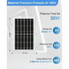 Zarlury Lmpara, Reflector 15000 Lmenes, Foco Recargable, IP67 Impermeable, Sensor de Luz+ Control Remoto, Grandes paneles solares, para Exteriores, Jardn, Patio150 LEDs - inicial - Ver 9