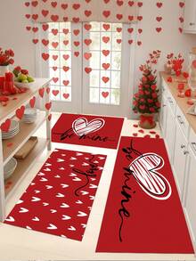 1 pezzo Tappeto da cucina natalizio rosso festivo, tappeto da cucina per le vacanze natalizie, tappeto per corridoio con motivo scozzese natalizio, decorazione natalizia, zerbino lavabile per feste natalizie, con retro antiscivolo, in peluche corto, tessitura annodato, in poliestere, per feste natalizie, tappeto/tappetino decorativo natalizio per interni - Tappeto Buon Natale, adatto per soggiorno, sala da pranzo, cucina, zona lavello, ingresso interno