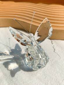Kristall Schmetterling, kleines Tier, Heimdekoration, kleine Schreibtischornamente, Set Kombination aus weißem Kristall Schmetterling + Mond und Sonnenfänger Prisma (geeignet für Freunde, Schwestern, Töchter, Mütter (Geschenke)), auch geeignet als Geburtstagsgeschenk für Frauen - Verschiedenfarbig - Übersicht 17