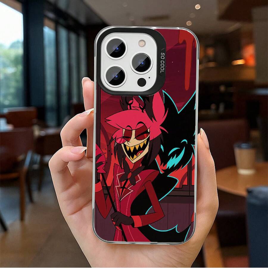 Funda de Teléfono Hotel Alastor Estilo INS Linda y Divertida Antigolpes Mate Duradera para Galaxy A05S A20 A35 A36 A52 A54 A55 S10 S20 S21 S22 S23FE S24PLUS S25ULTRA para Personas a la Moda Regalo para Amigos - Mezcla de colores - Ver 1