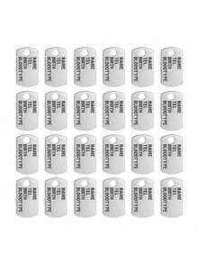 Ins Style Minimalist Letter Pendant Accessories Zinc Alloy Nameplate Necklace Earrings Bracelet Keychain Jewelry Accessories - 古銀色 - 查看 5