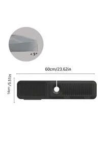 1个硅胶排水垫，适用于厨房/浴室水槽防溅，防滑表面垫/支架 - 黑色 - 查看 15