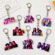 8件套全新神秘钥匙扣配件钥匙圈亚克力钥匙扣粉丝礼物新年礼物、情人节礼物、复活节礼物（随机款式） - 彩色 - 查看 4